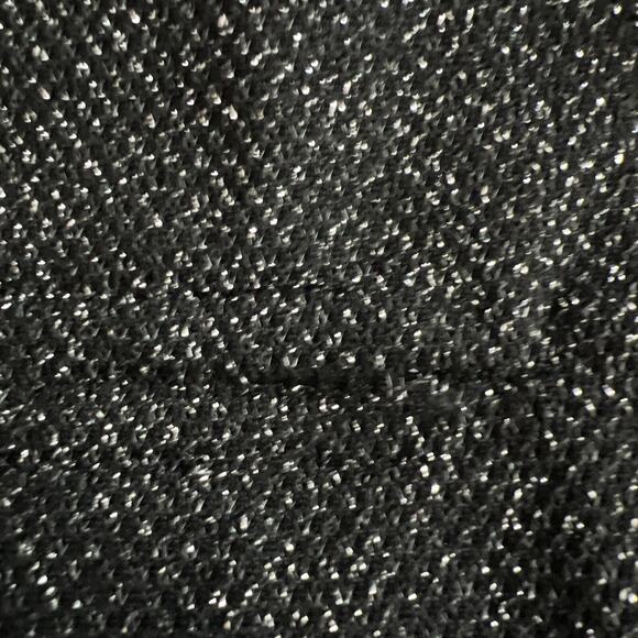 Melissa Paige Wide Leg Pants Pull On Black Silver Womens Medium Glitter Sparkle - Picture 10 of 16